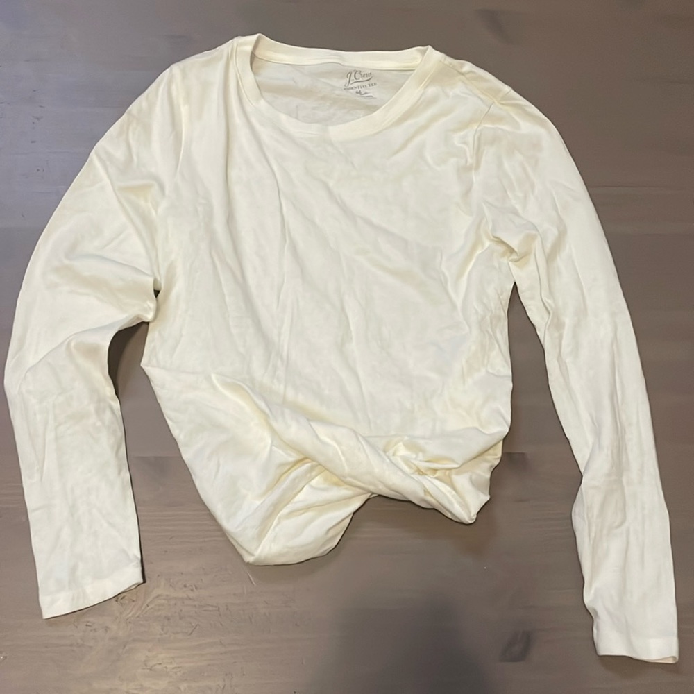 J Crew Front Tie Long Sleeve Size XS
